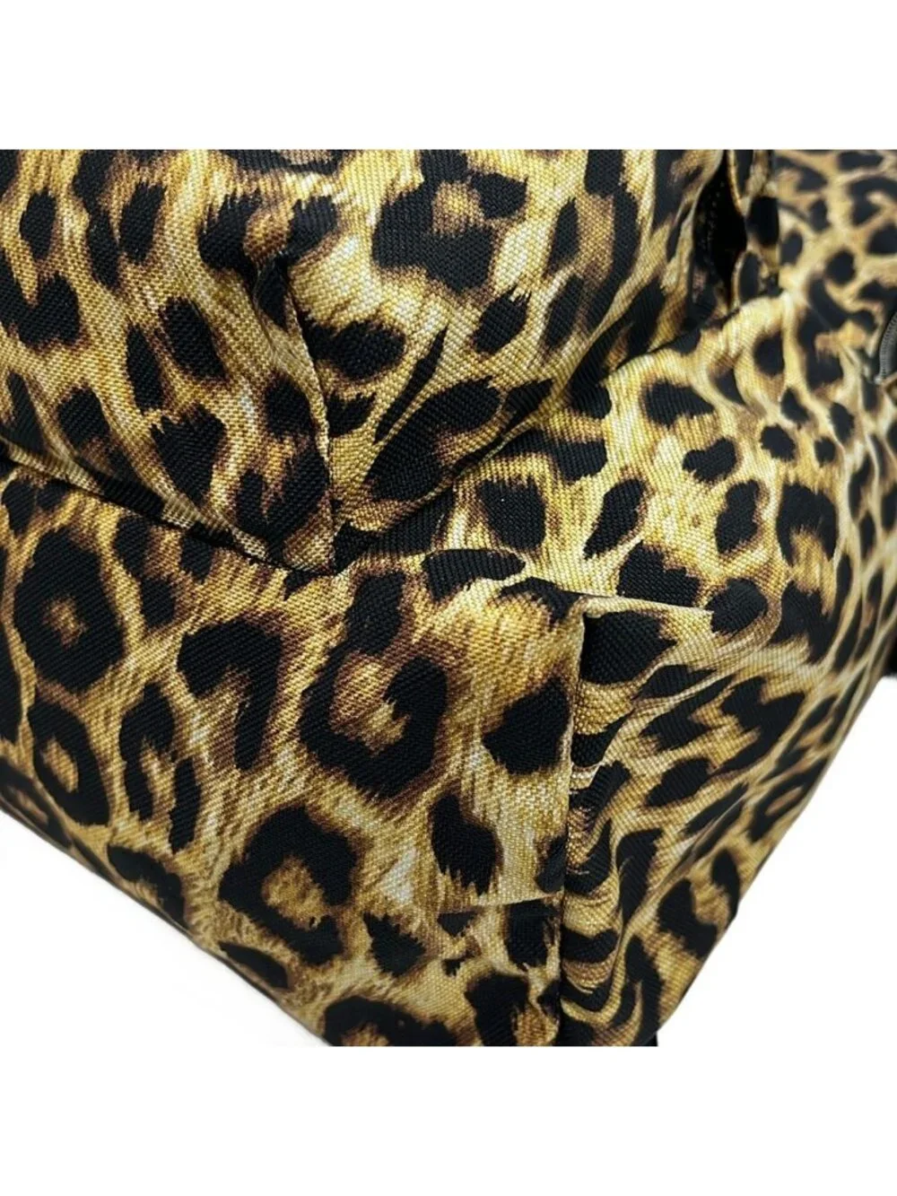 Celine Backpack Light Brown Dark Black Leopard Print Leather
